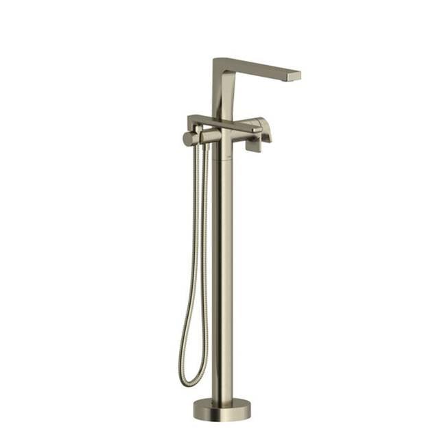 Riobel - OdeE Single Hole Floor Mount Tub Filler Trim - Brushed Nickel