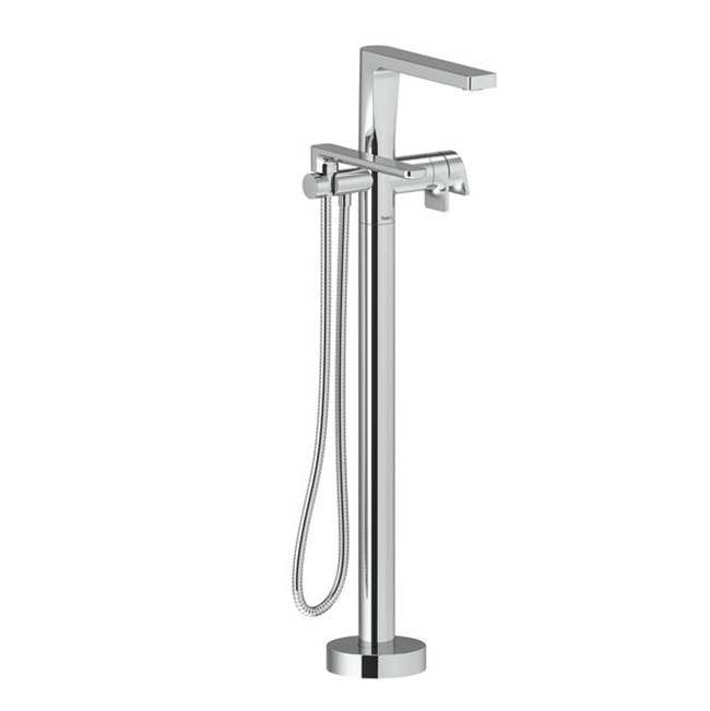 Riobel - OdeE Single Hole Floor Mount Tub Filler Trim - Chrome