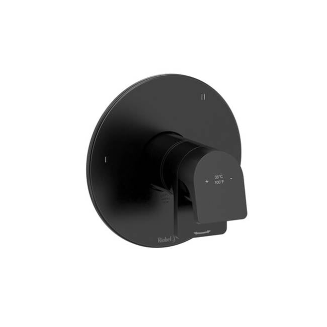 Riobel - OdeE 1/2'' Therm & Pressure Balance Trim With 5 Functions - Black