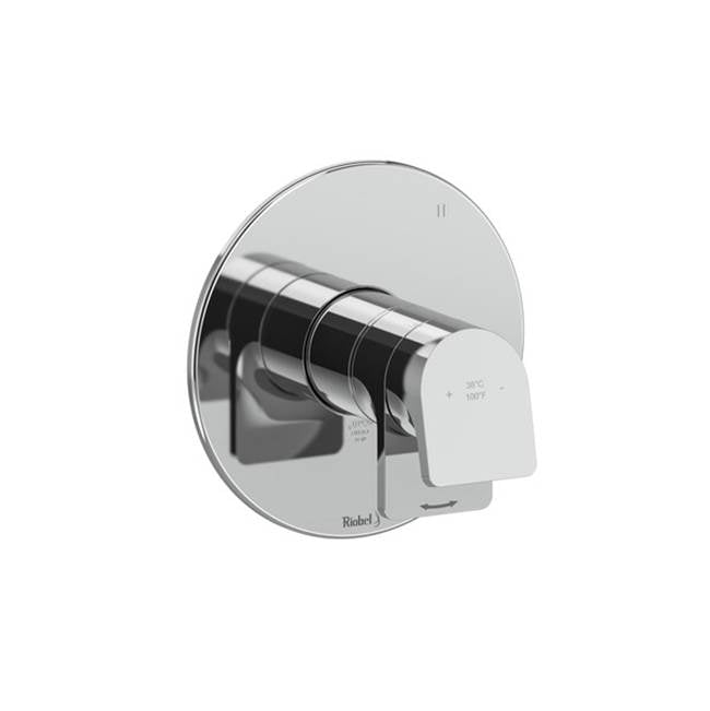 Riobel - OdeE 1/2'' Therm & Pressure Balance Trim With 5 Functions - Chrome