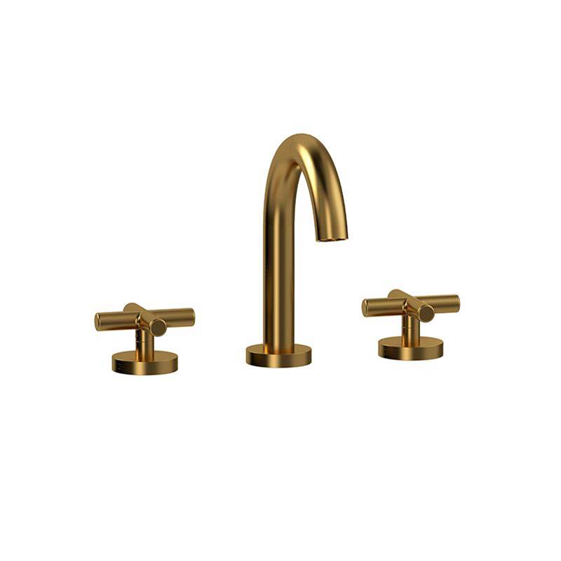 Riobel - RiuE Widespread Lavatory Faucet With C-Spout - Brushed Gold