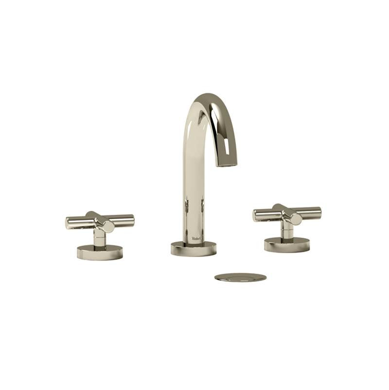 Riobel - RiuE Widespread Lavatory Faucet With C-Spout - Polished Nickel