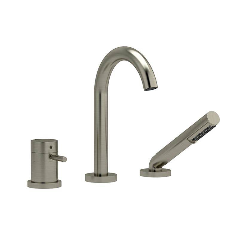 Riobel - RiuE 3-Hole Deck Mount Tub Filler - Brushed Nickel