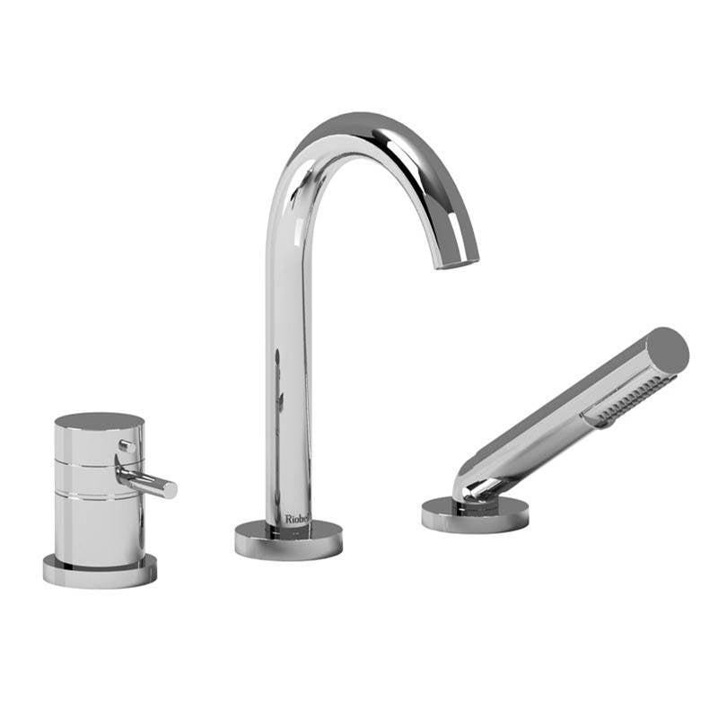 Riobel - RiuE 3-Hole Deck Mount Tub Filler - Chrome