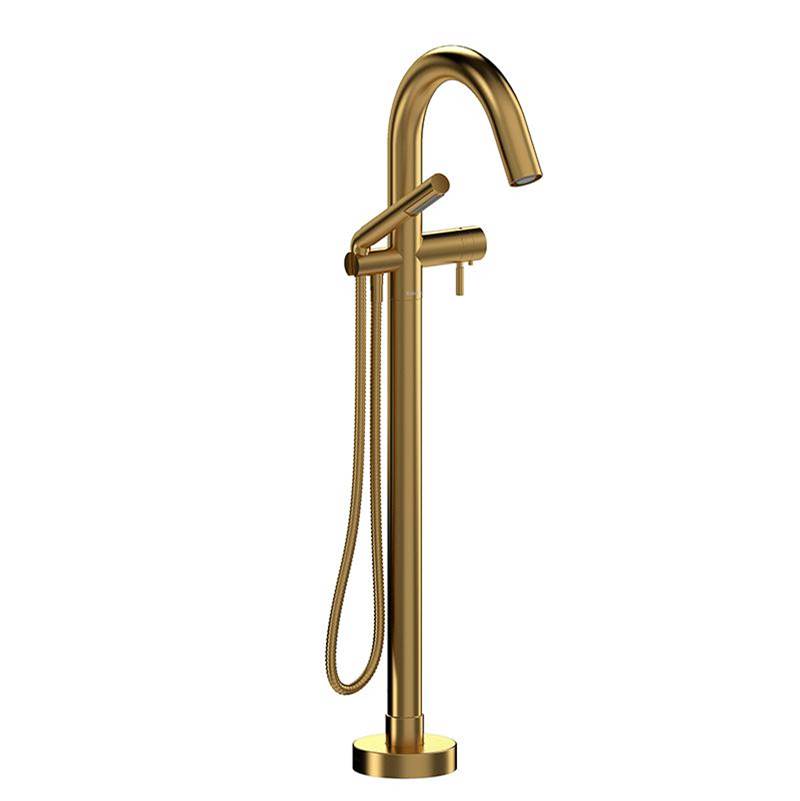 Riobel - RiuE Single Hole Floor Mount Tub Filler Trim - Brushed Gold