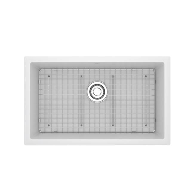 Riobel - FonsaE 30'' Quartz Single Bowl Undermount Kitchen Sink - White