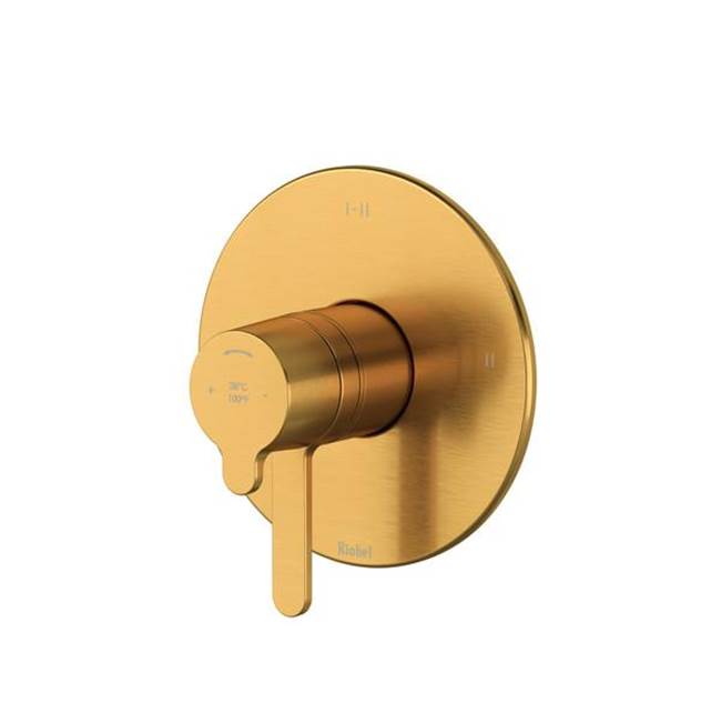 Riobel - NibiE 1/2'' Therm & Pressure Balance Trim With 3 Functions - Brushed Gold
