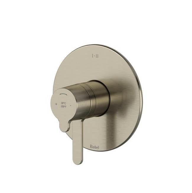 Riobel - NibiE 1/2'' Therm & Pressure Balance Trim With 3 Functions - Brushed Nickel