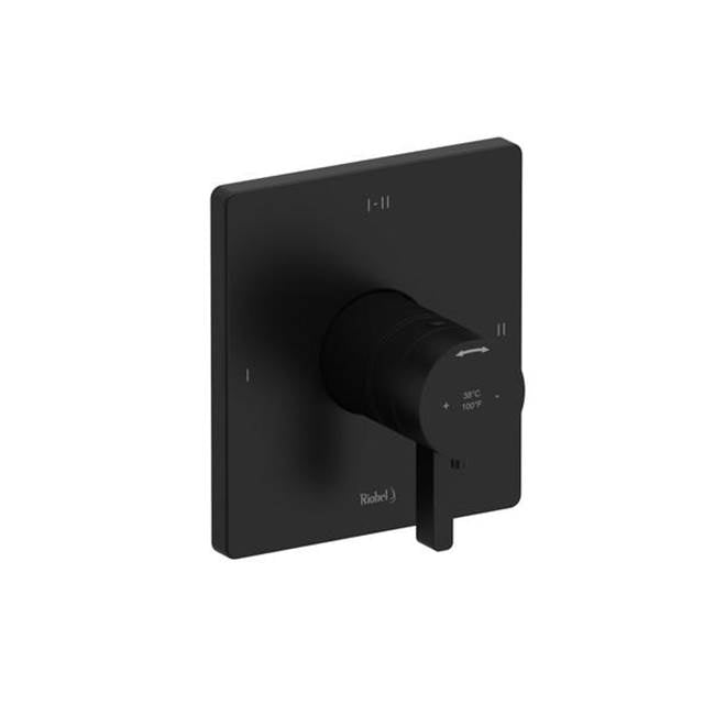 Riobel - ParadoxE 1/2'' Therm & Pressure Balance Trim With 3 Functions - Black