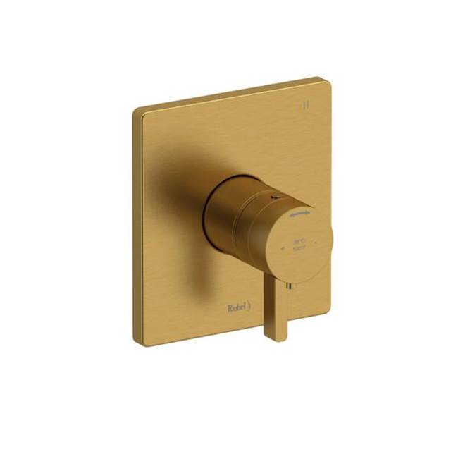 Riobel - ParadoxE 1/2'' Therm & Pressure Balance Trim With 3 Functions - Brushed Gold