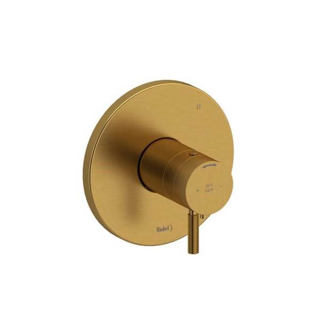 Riobel - RiuE 1/2'' Therm & Pressure Balance Trim With 3 Functions - Brushed Gold
