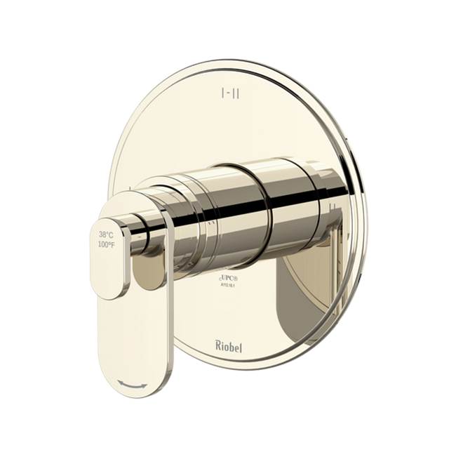 Riobel - ArcaE 1/2'' Therm & Pressure Balance Trim With 3 Functions - Polished Nickel