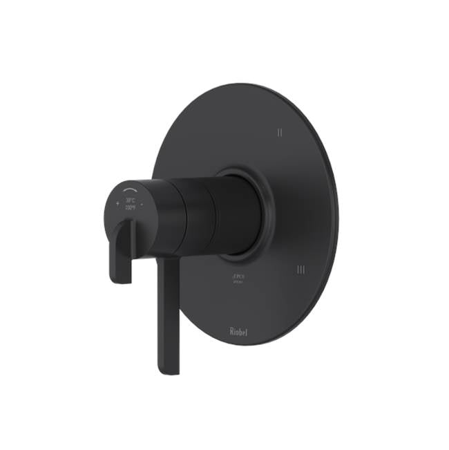 Riobel - AuthenticaE 1/2'' Therm & Pressure Balance Trim With 5 Functions - Black