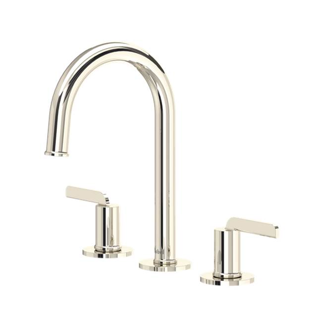 Riobel - AuthenticaE Widespread Lavatory Faucet With C-Spout - Polished Nickel