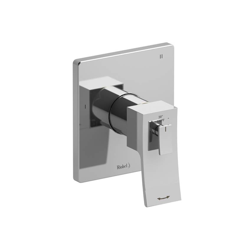 Riobel - ZendoE 1/2'' Therm & Pressure Balance Trim With 5 Functions - Chrome