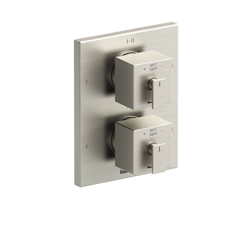 Riobel - ZendoE 3/4'' Therm & Pressure Balance Trim With 6 Functions - Brushed Nickel