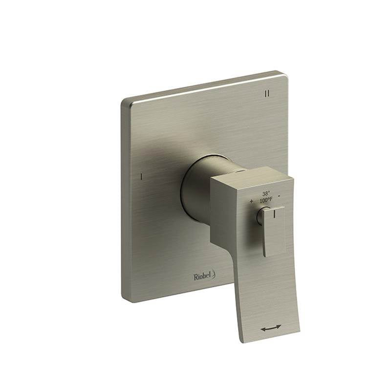 Riobel - ZendoE 1/2'' Therm & Pressure Balance Trim With 3 Functions - Brushed Nickel