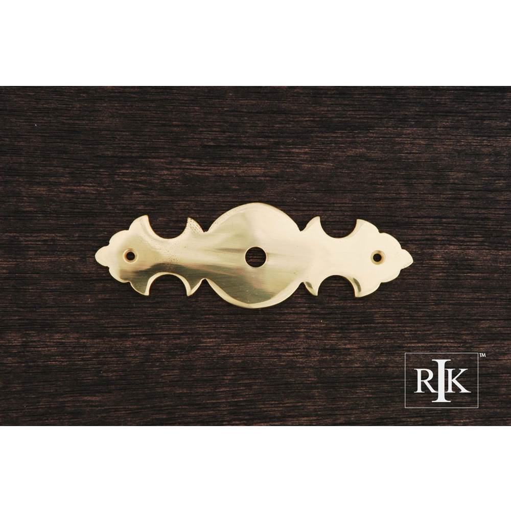 RK International - Decorative Plate with One Hole - Polished Brass