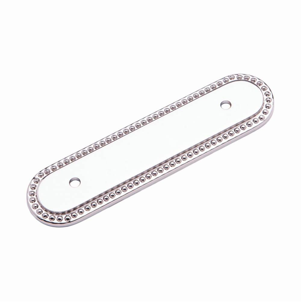 RK International - Beaded Oblong Pull Backplate - Polished Nickel