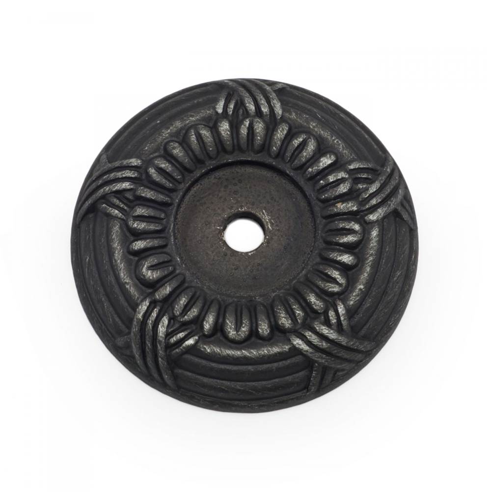RK International - Cross and Petal Knob Backplate - Distressed Nickel
