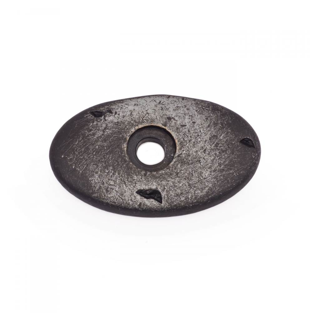 RK International - Distressed Oval Backplate - Distressed Nickel