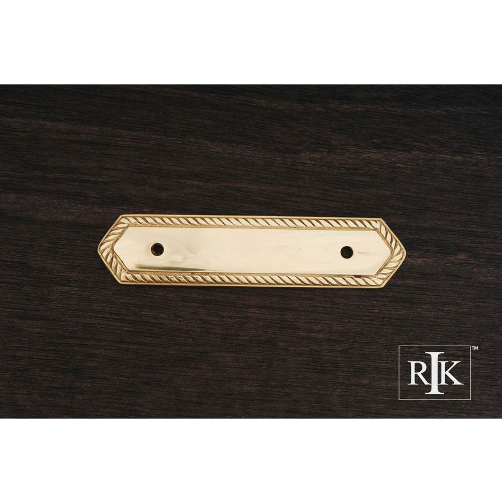 RK International - Rope Pull Backplate - Polished Brass