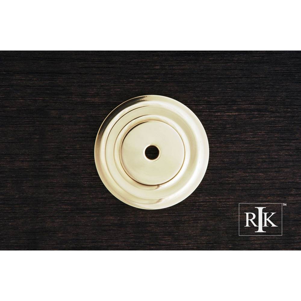 RK International - Plain Single Hole Backplate - Polished Brass