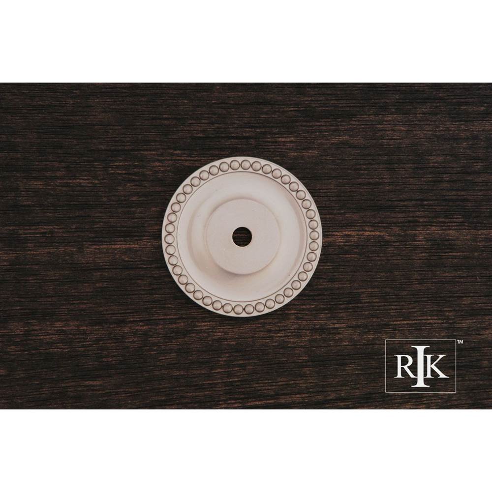 RK International - Beaded Single Hole Backplate - Satin Nickel