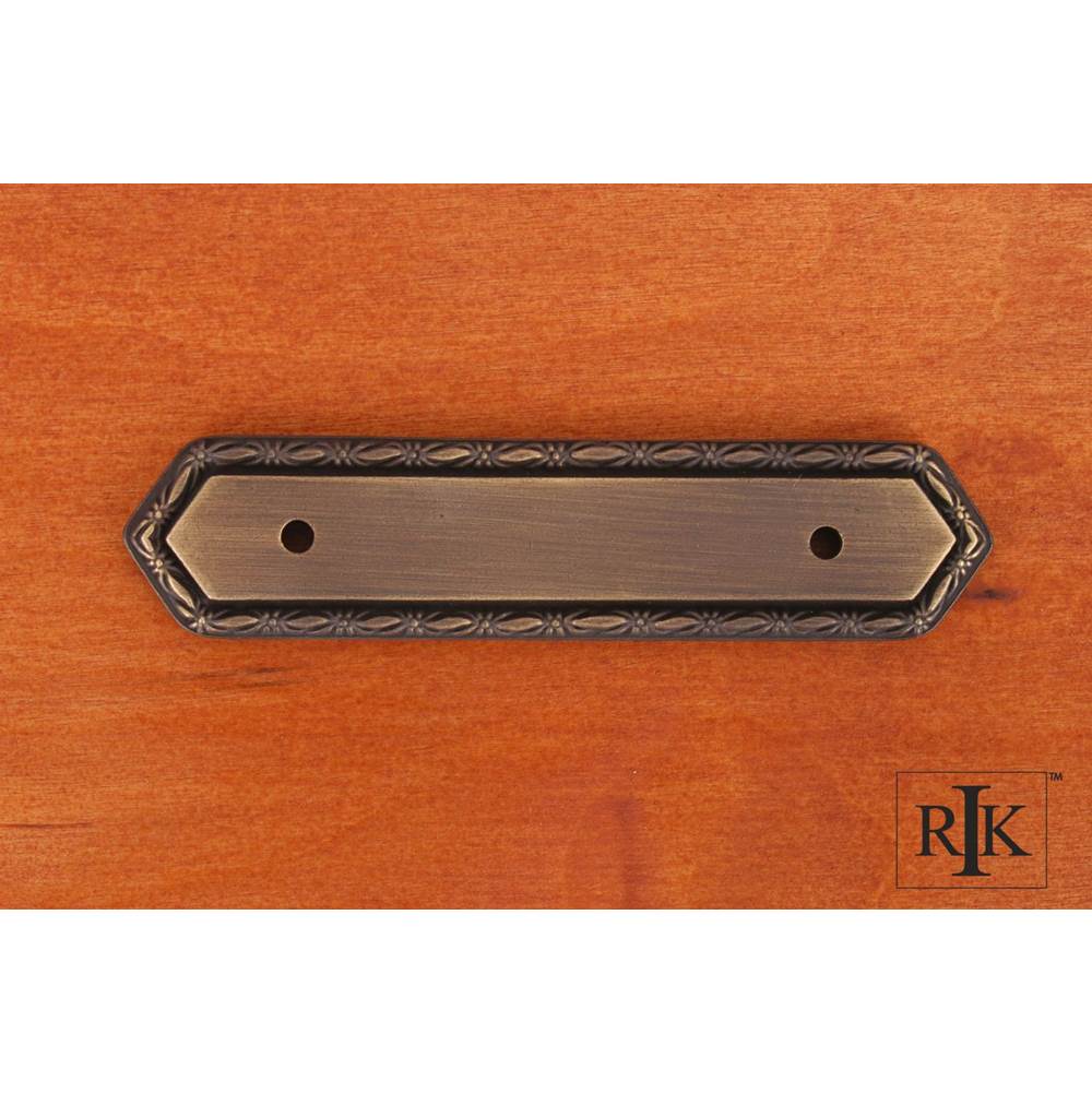 RK International - Deco-Leaf Edge Pull Backplate - Antique English