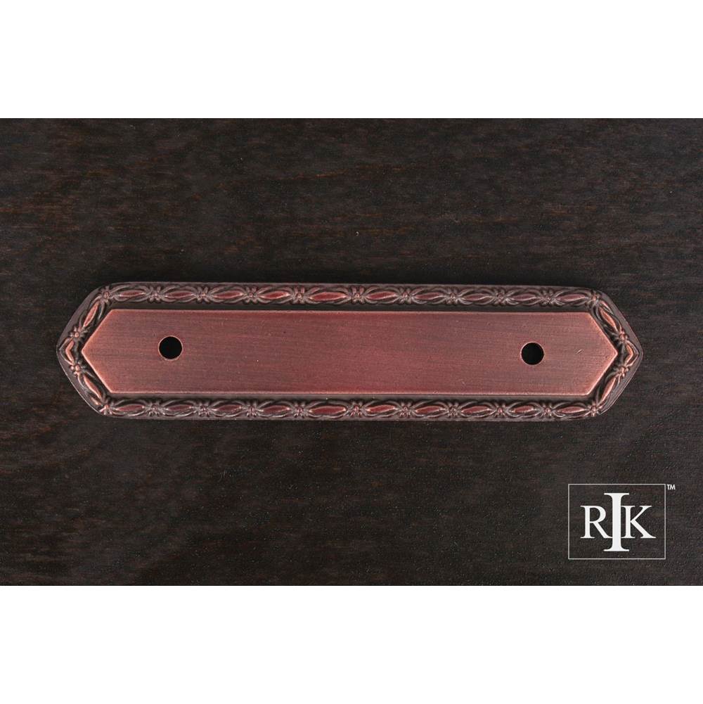 RK International - Deco-Leaf Edge Pull Backplate - Distressed Copper