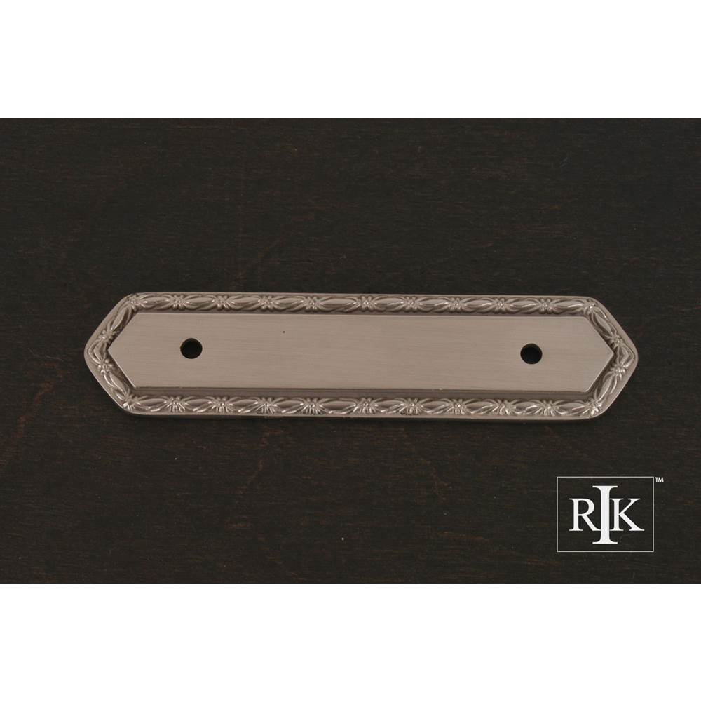 RK International - Deco-Leaf Edge Pull Backplate - Satin Nickel