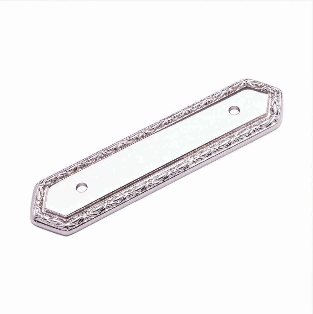 RK International - Deco-Leaf Edge Pull Backplate - Polished Nickel