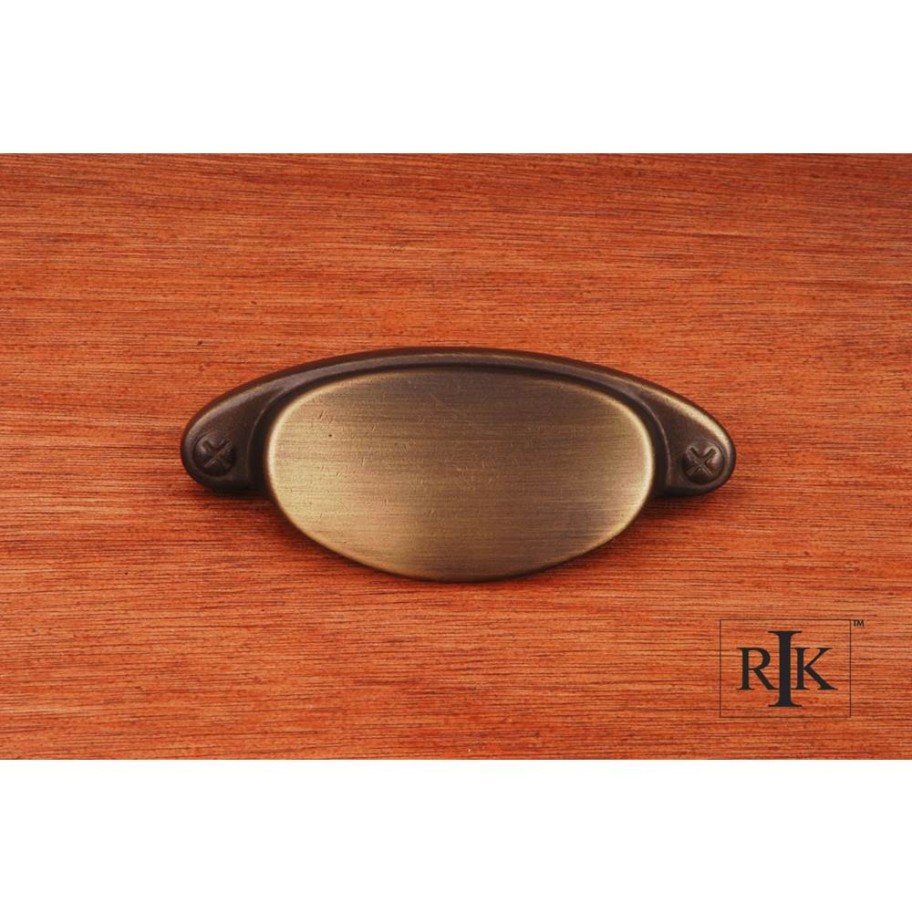 RK International - Elliptical Cup Pull with Dummy Screws - Antique English