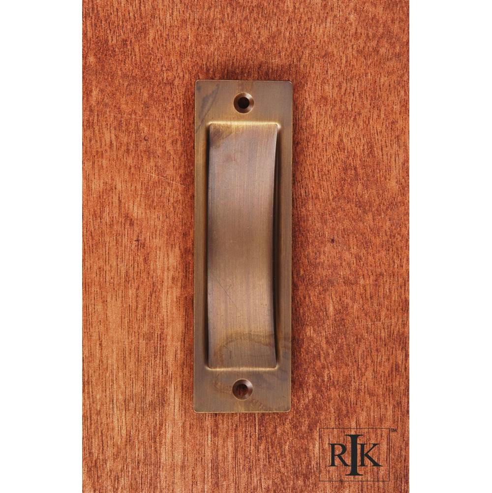 RK International - Thin Rectangle Flush Pull - Antique English