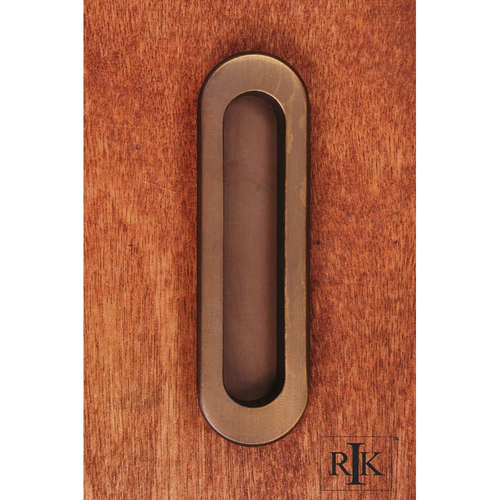 RK International - Thick Oval Flush Pull - Antique English