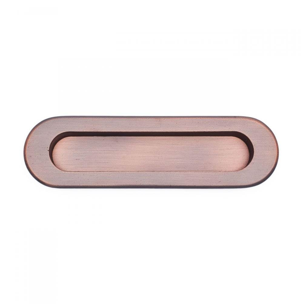 RK International - Thick Oval Flush Pull - Distressed Copper