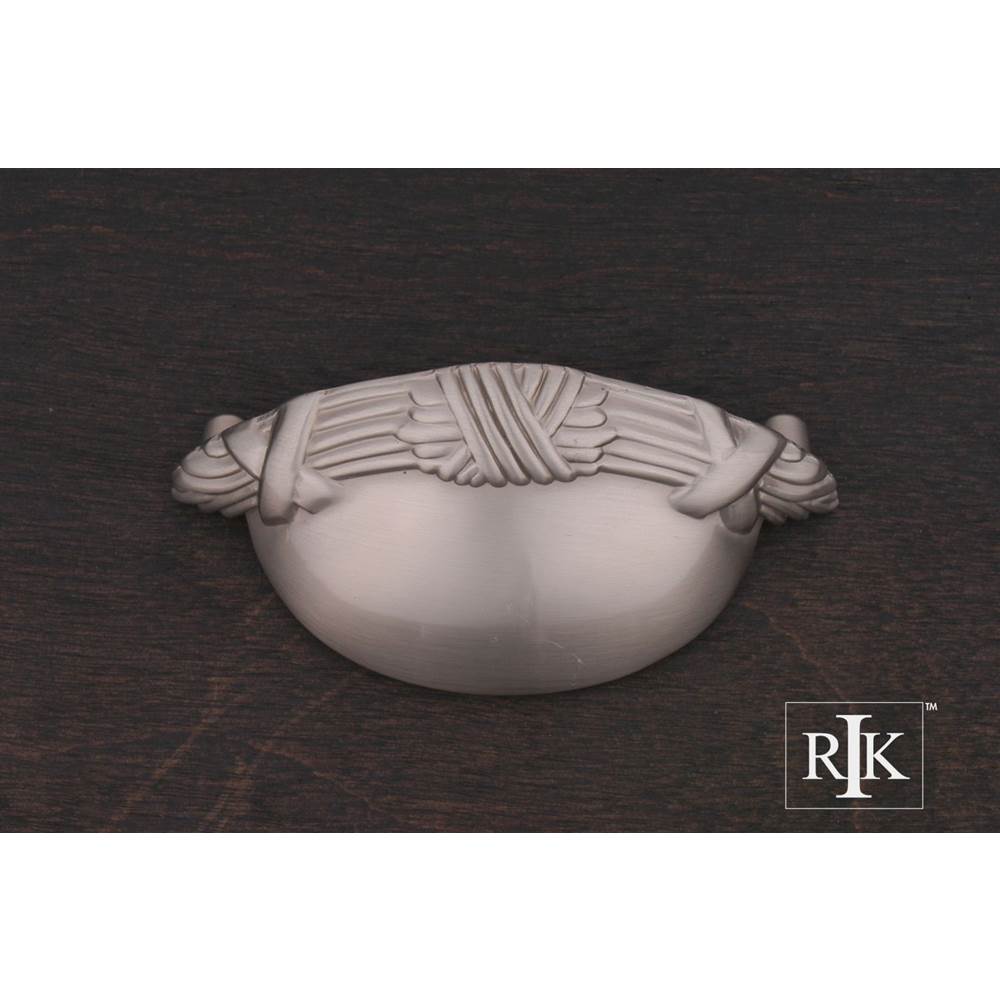 RK International - Lines and Crosses at Edge Cup Pull - Satin Nickel