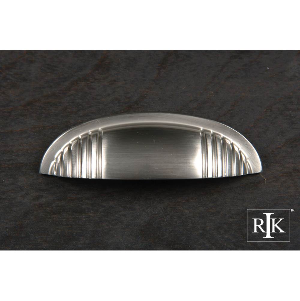 RK International - Ridges at Edge Cup Pull - Satin Nickel