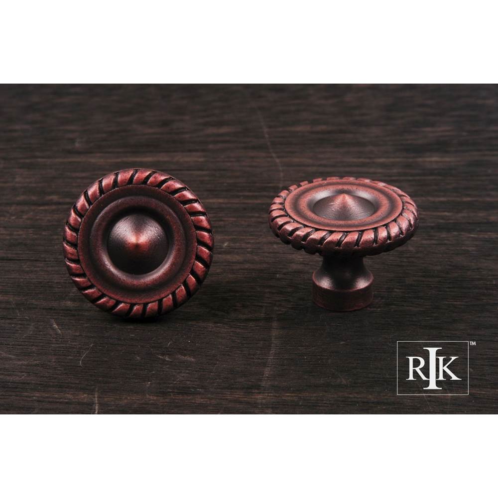 RK International - Rope at Edge Knob - Distressed Copper
