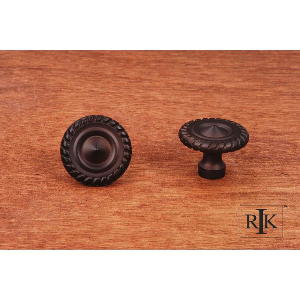 RK International - Rope at Edge Knob - Oil Rubbed Bronze