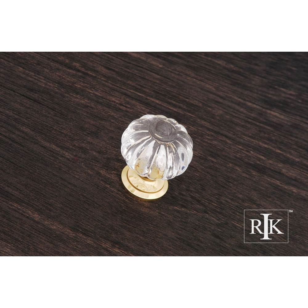 RK International - Acrylic Flower Knob - Polished Brass