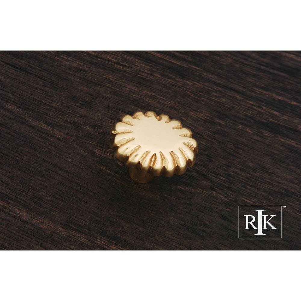 RK International - Lines at End Knob - Polished Brass