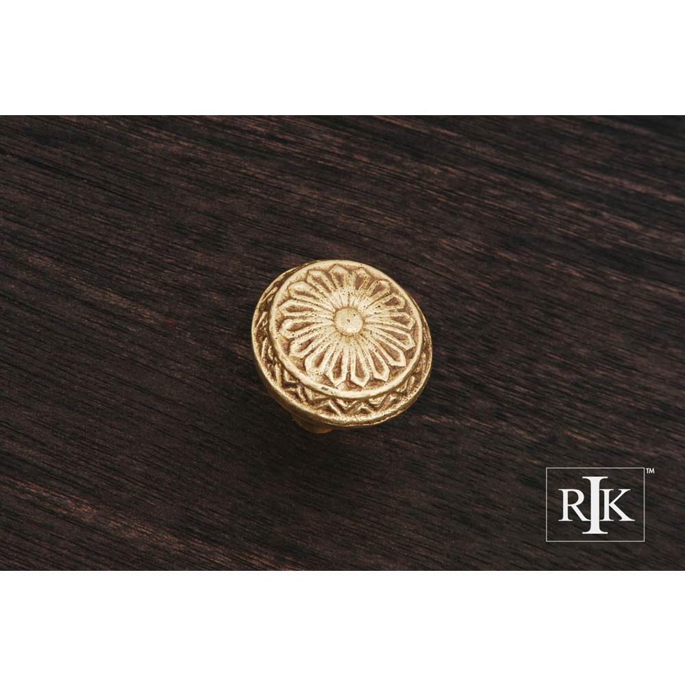 RK International - Flowery Ornate Knob - Polished Brass