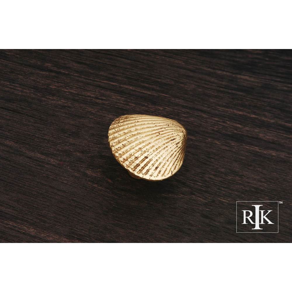 RK International - Shell Knob - Polished Brass