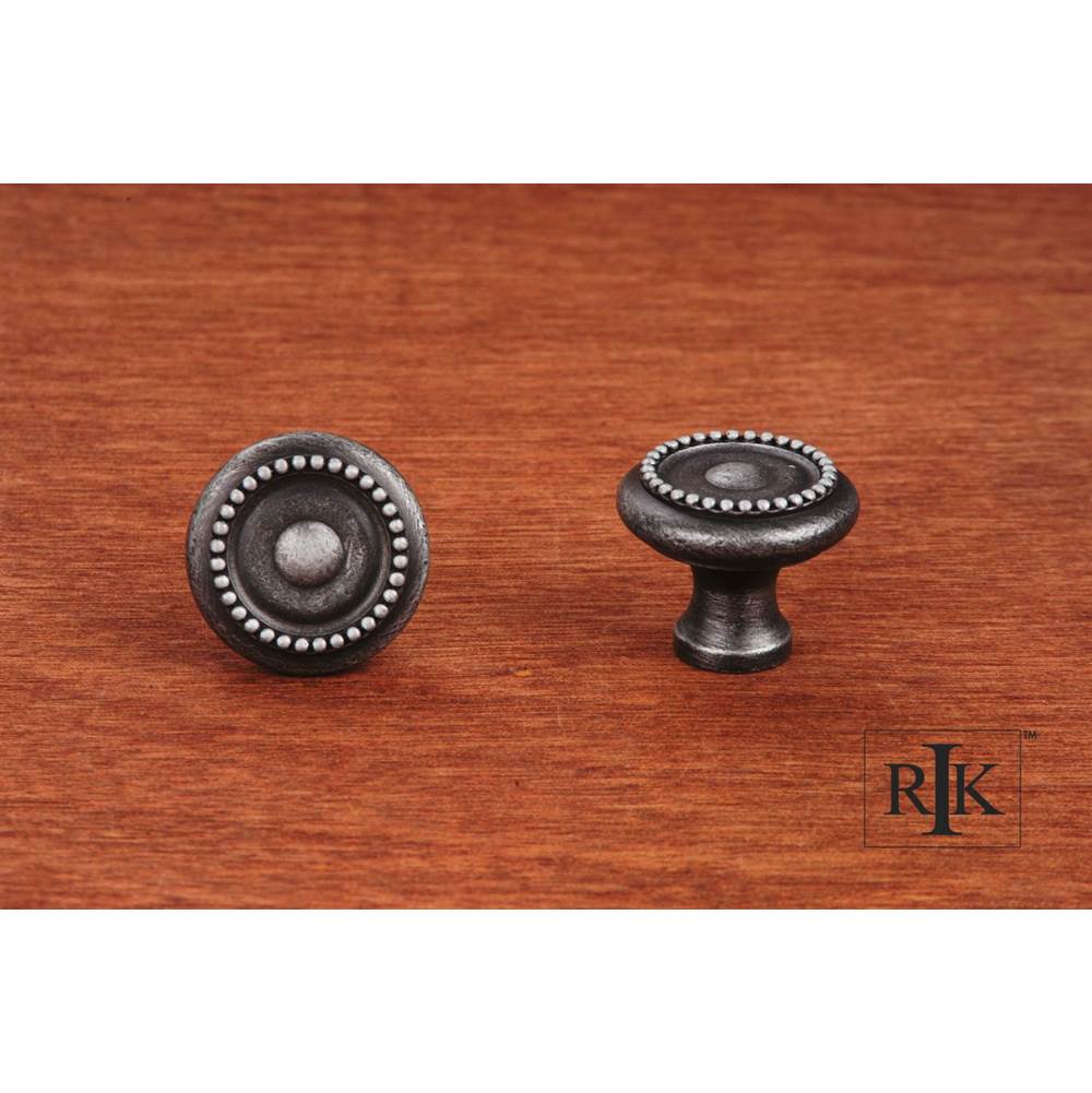 RK International - Beaded Knob with Tip - Distressed Nickel