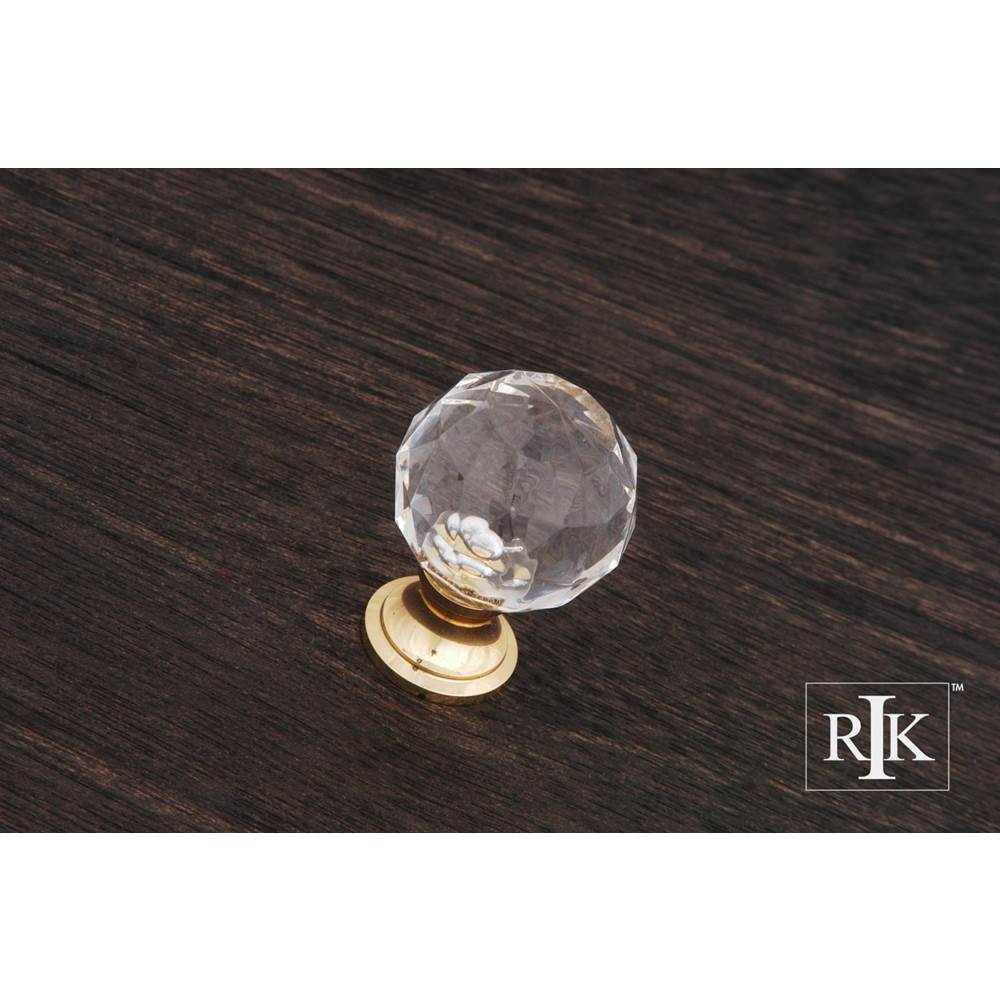 RK International - Acrylic Hammered Knob - Polished Brass