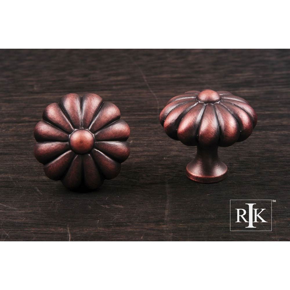 RK International - Large Melon Knob - Distressed Copper