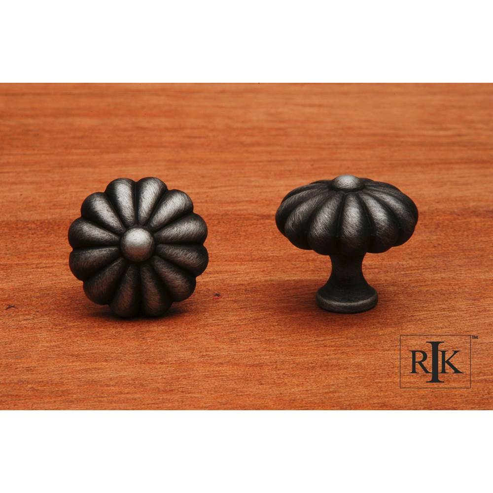 RK International - Large Melon Knob - Distressed Nickel