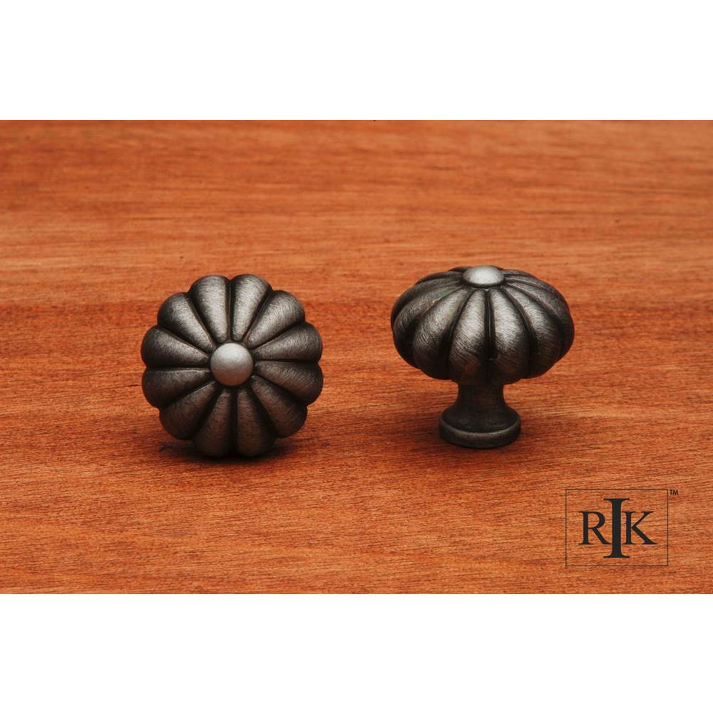 RK International - Small Melon Knob - Distressed Nickel