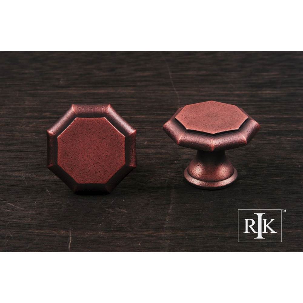 RK International - Octagonal Knob - Distressed Copper